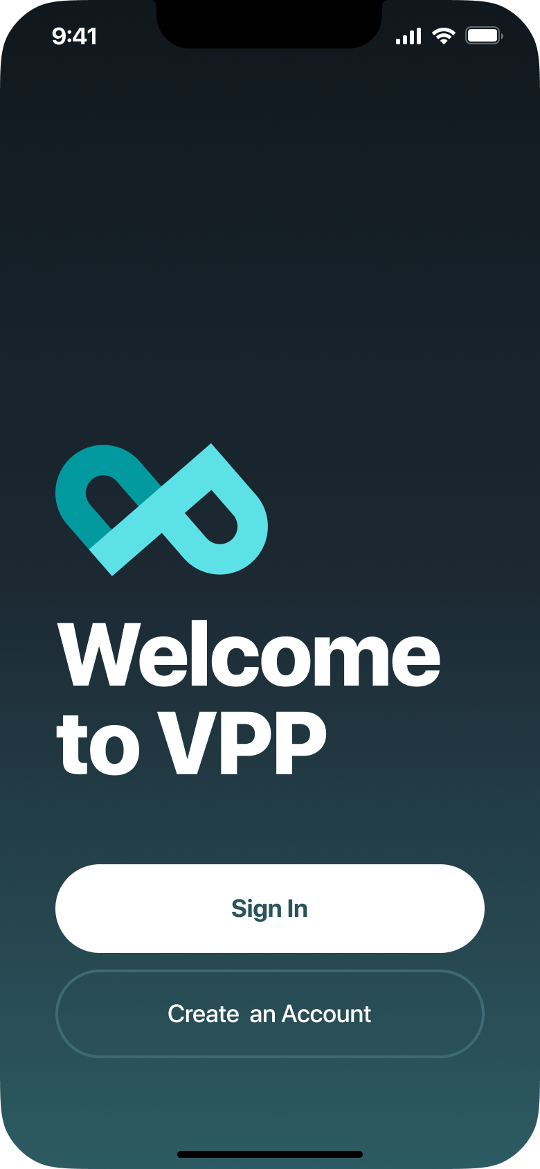 VPP Welcome Screen Frame Only